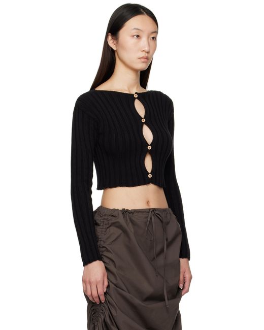 Knit Cardigan Baserange Macau Sweater Baserange Black Macau