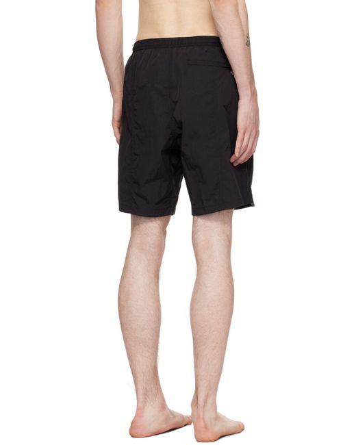 AMI Black Drawstring Swim Shorts for men