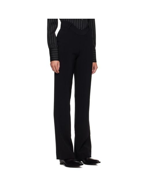 Jean Paul Gaultier Black 'The Curved Tailored' Trousers