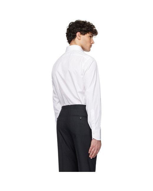 Tom Ford White Poplin Slim Fit Shirt for men
