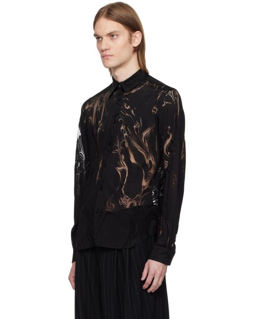 Chemise Noire À Motif Graphique Et À Coupe Classique Louis-Gabriel Nouchi pour homme en coloris Black