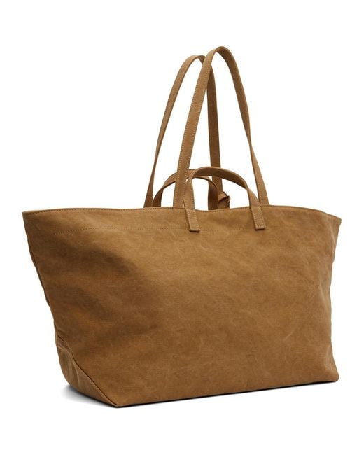 A.P.C. Brown Tan Drummer Toile Tote
