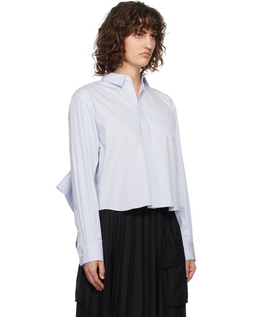 Sacai ブルー＆ホワイト ポプリン シャツ White