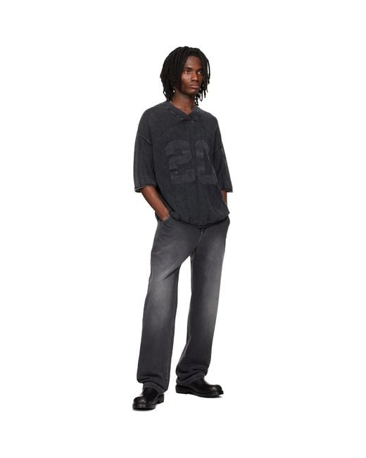 Represent Black Knitted Varsity Jersey for men