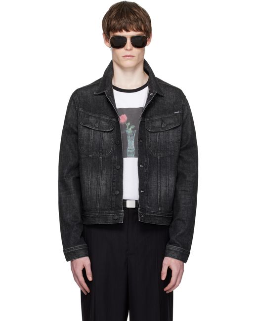 Tom Ford Black Icon Selvedge Denim Jacket for men