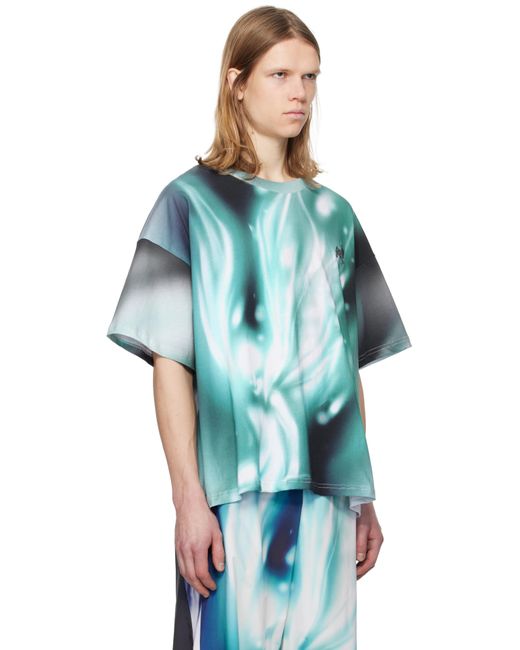Gerrit Jacob Blue Printed T-Shirt for men