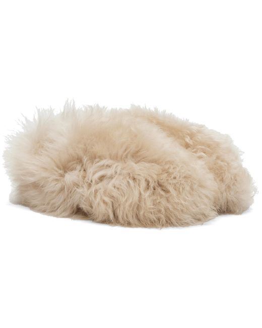 Moncler Black Snug Shearling Ballerina Flats