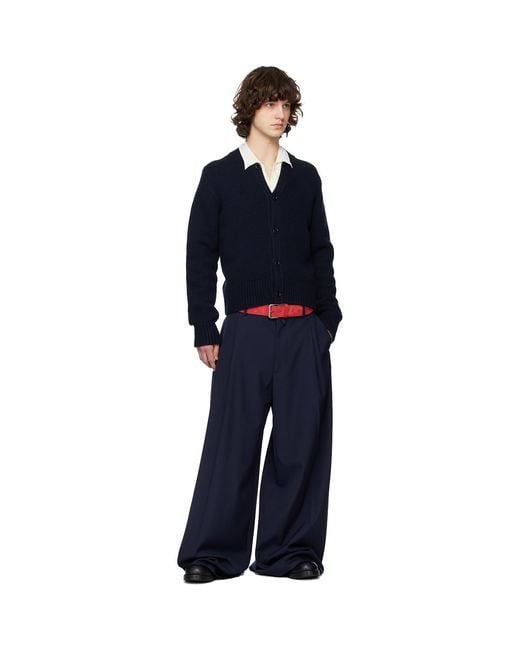 Dries Van Noten Red Suede Belt for men