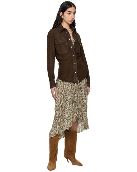 Isabel Marant ブラウン Danisia スエード シャツ Brown