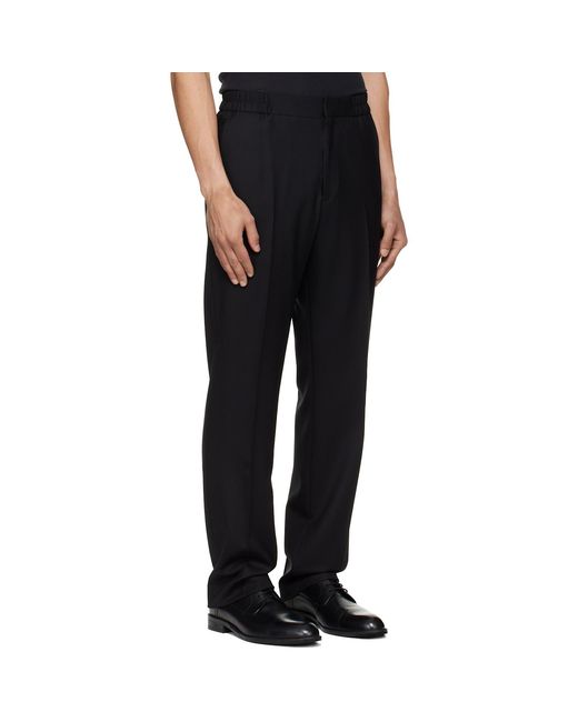 Paul Smith Black 'A Suit To Travel In' Elasticated-Waist Trousers for men