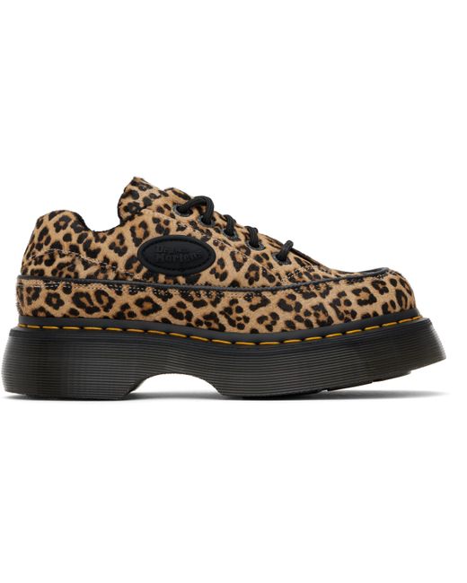 Dr. Martens ブラウン＆ブラック Buzz 5-Eye レオパード オックスフォード Black