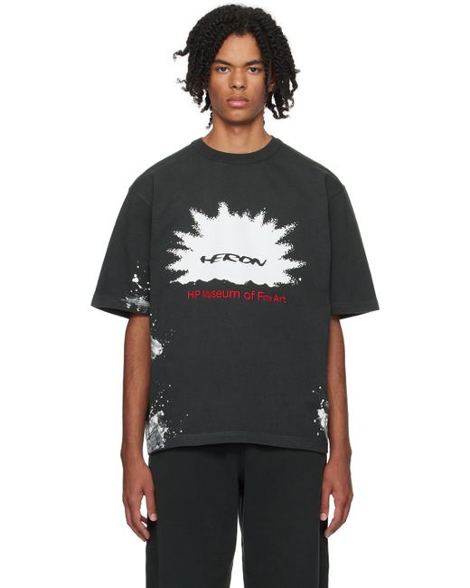 Heron Preston Black 'museum' T-shirt for men