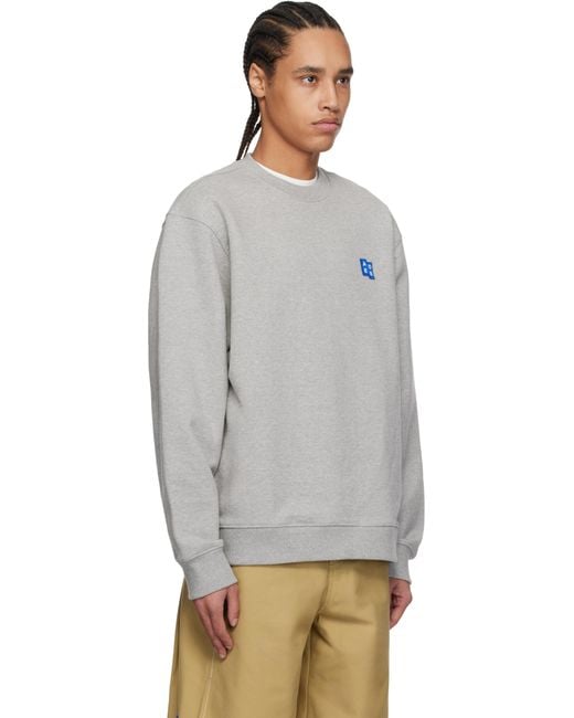 メンズ Adererror グレー Significant Trs Tag 01 スウェットシャツ Gray