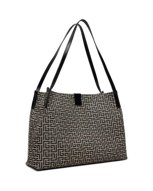 Balmain Black Off- Medium Release Shopper Tote