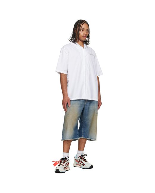 Off-White c/o Virgil Abloh White Circle Off Bowling Shirt for men