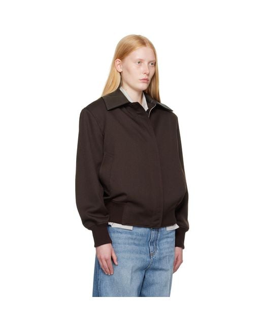 Stella McCartney Black Burgundy Twill Tailoring Field Jacket