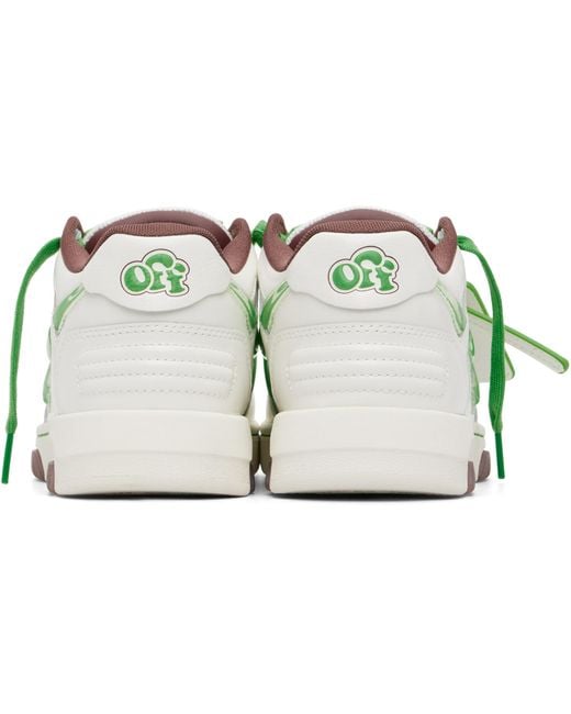 Off-White c/o Virgil Abloh Green 'Out Of Office' Bubble Arrow Sneakers