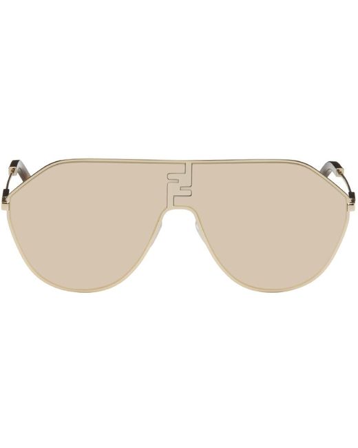 Fendi Black Gold Ff Match Sunglasses