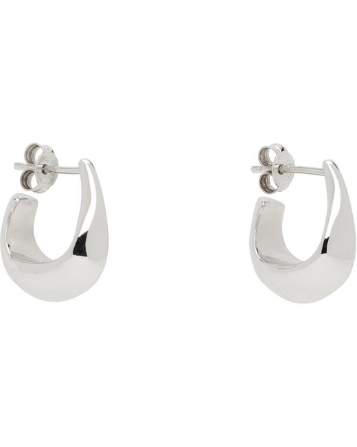 Lemaire White Curved Mini Drop Earrings