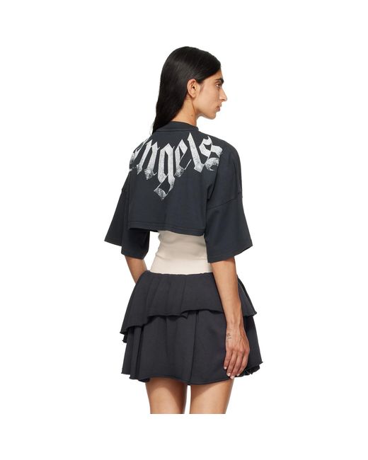 Palm Angels Black Big Neck Logo Mini T-Shirt
