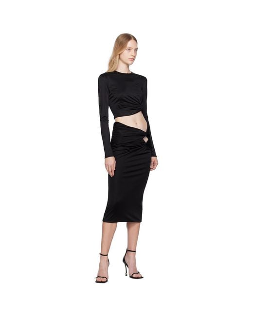 Versace Black Dua Lipa Edition Midi Skirt