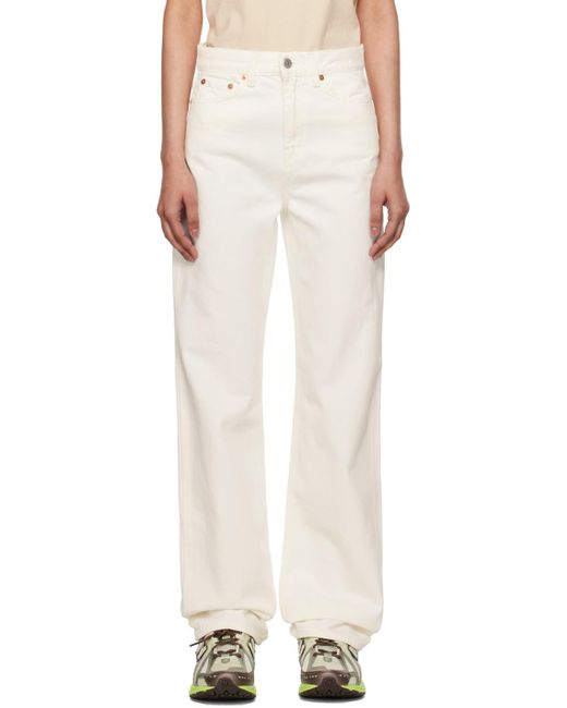 Sporty & Rich White Off- Loose Fit Jeans