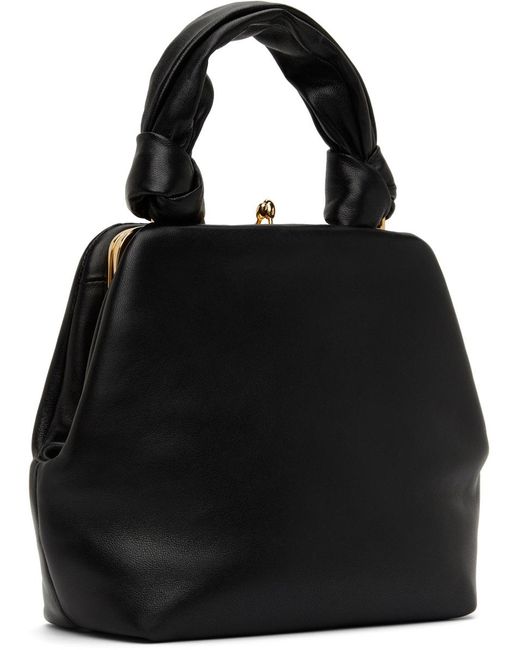 Jil Sander Black Small Square Goji Bag