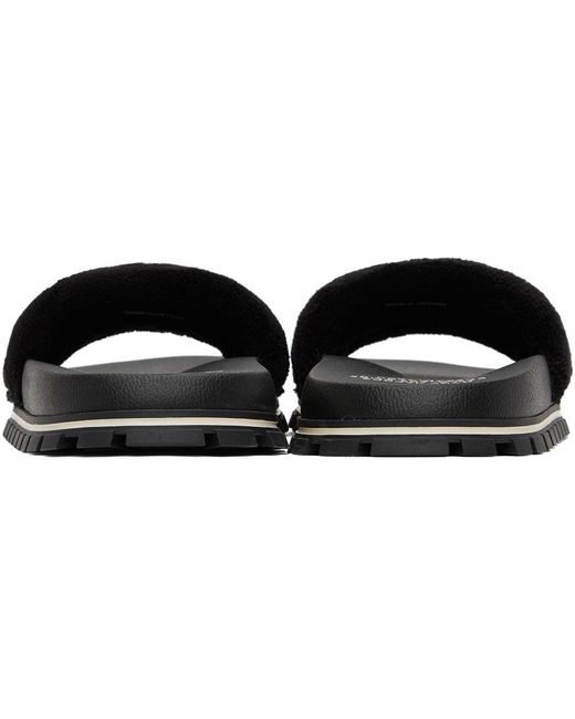 Marc Jacobs Black 'the Terry Slide' Sandals