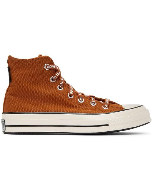 Orange gore top tex converse