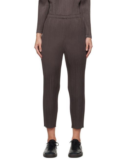 Pleats Please Issey Miyake Black Gray Monthly Colors January Trousers