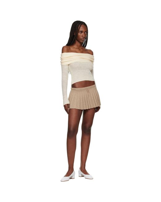 GUIZIO Black Taupe Vivienne Miniskirt