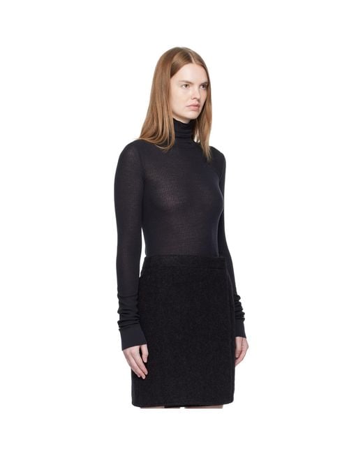 Lemaire Black Seamless Turtleneck