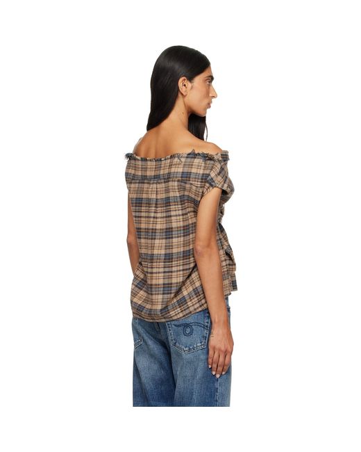 R13 Black Front Tie Shirt
