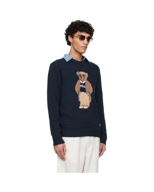 Polo Ralph Lauren Blue 'Polo Bear' Sweater for men