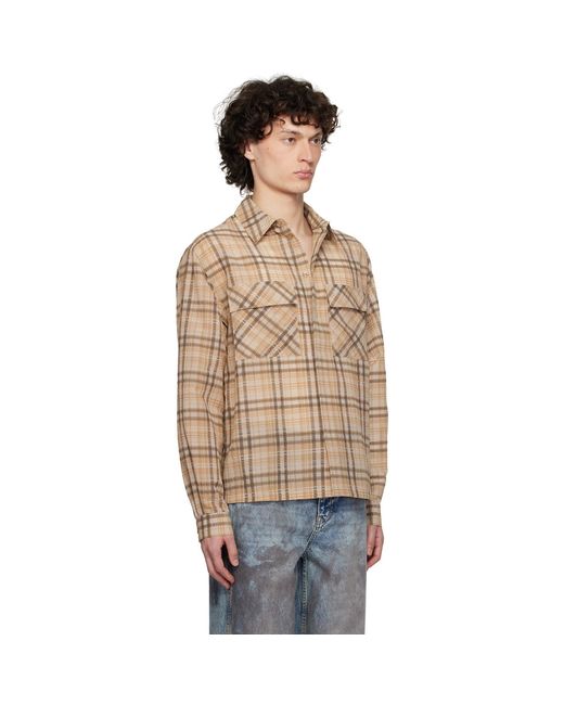 Represent Black Sheer Flannel Shirt for men