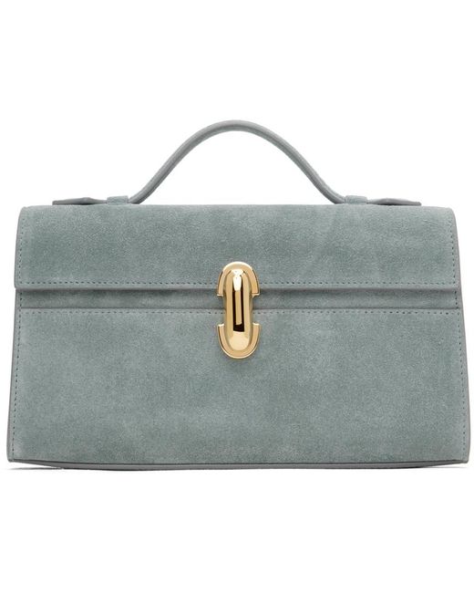 SAVETTE Gray Symmetry Pochette Top Handle Bag