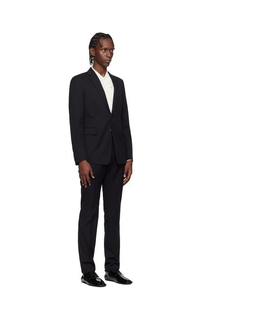 Dries Van Noten Black Single-Breasted Suit for men