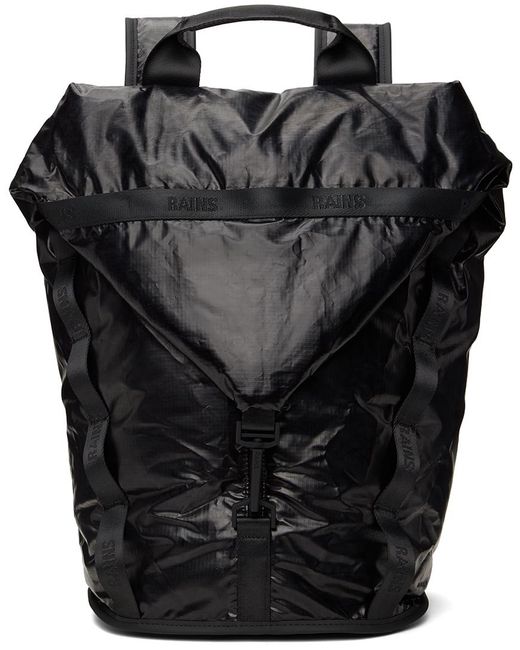 Rains Black Sibu Duffle Backpack for men