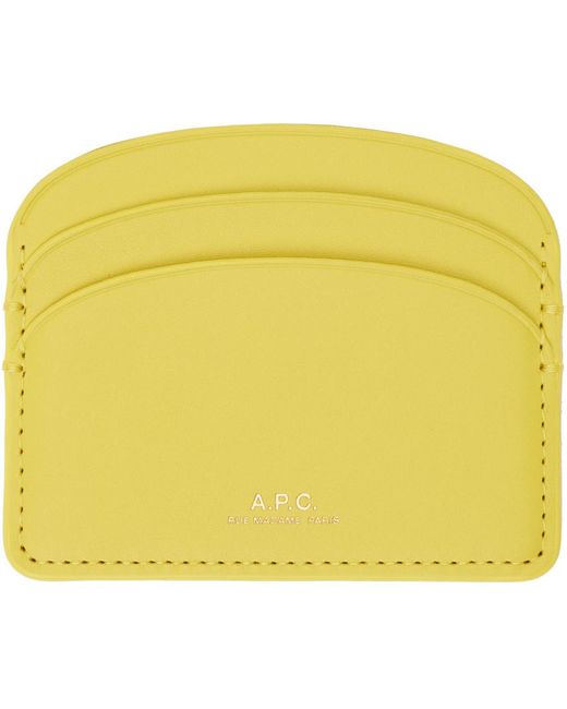 A.P.C. Yellow Demi-Lune Card Holder