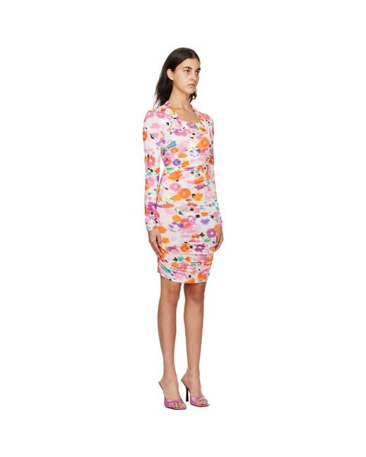 MSGM Black Print Minidress