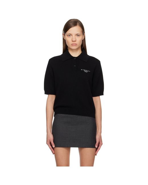 Givenchy Black Wool & Cashmere Polo
