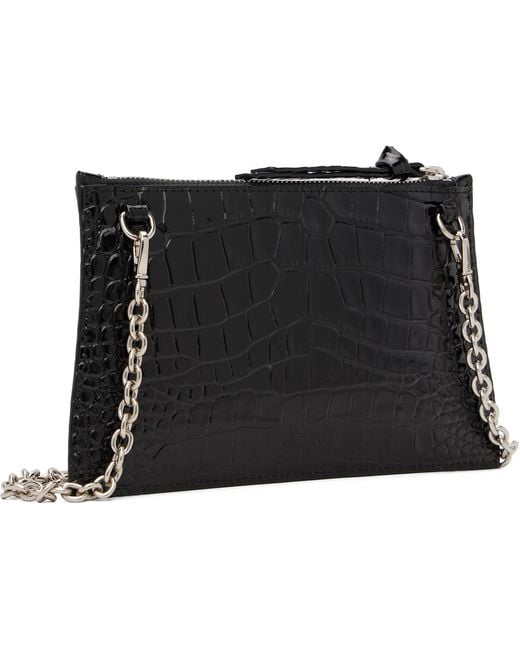 Vivienne Westwood Black Small Flat Zip Clutch