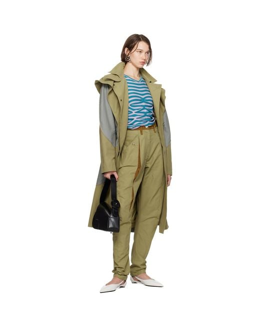 Kiko Kostadinov Green Khaki Chasseur Trousers