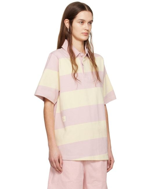 Burberry Multicolor Yellow & Pink Striped Polo