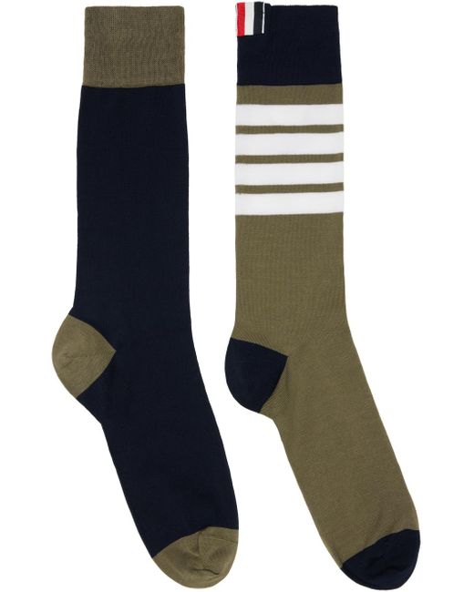 Thom Browne Black Thom E Funmix 4-bar Socks for men