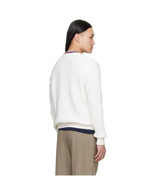 Lacoste Multicolor 'French Made' Archive Re-Edition Knitted Cardigan for men