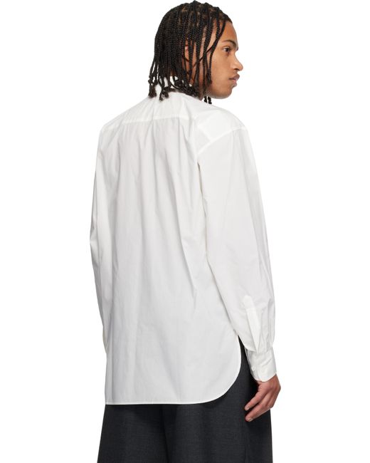 Dries Van Noten White Loose Cotton Shirt for men