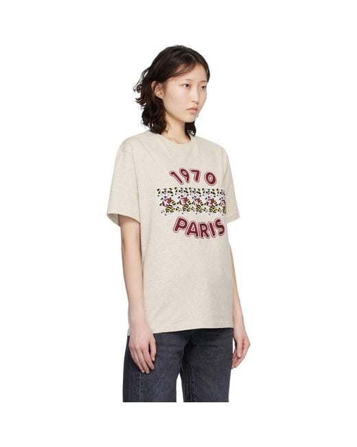 KENZO Natural Paris Wild Tiger' Embroidered Loose T-Shirt