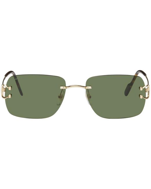 Cartier Green Gold 'c De ' Sunglasses for men