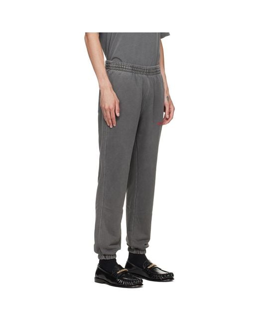 Represent Gray Printed 'Owners Club' Sweatpants for men